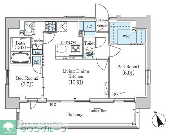 プライムブリス浅草蔵前の物件間取画像